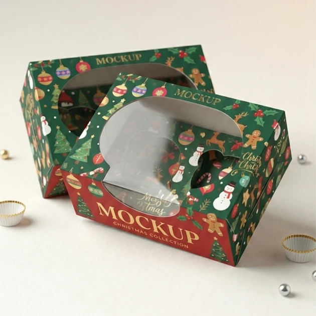 Christmas Cupcake Boxes