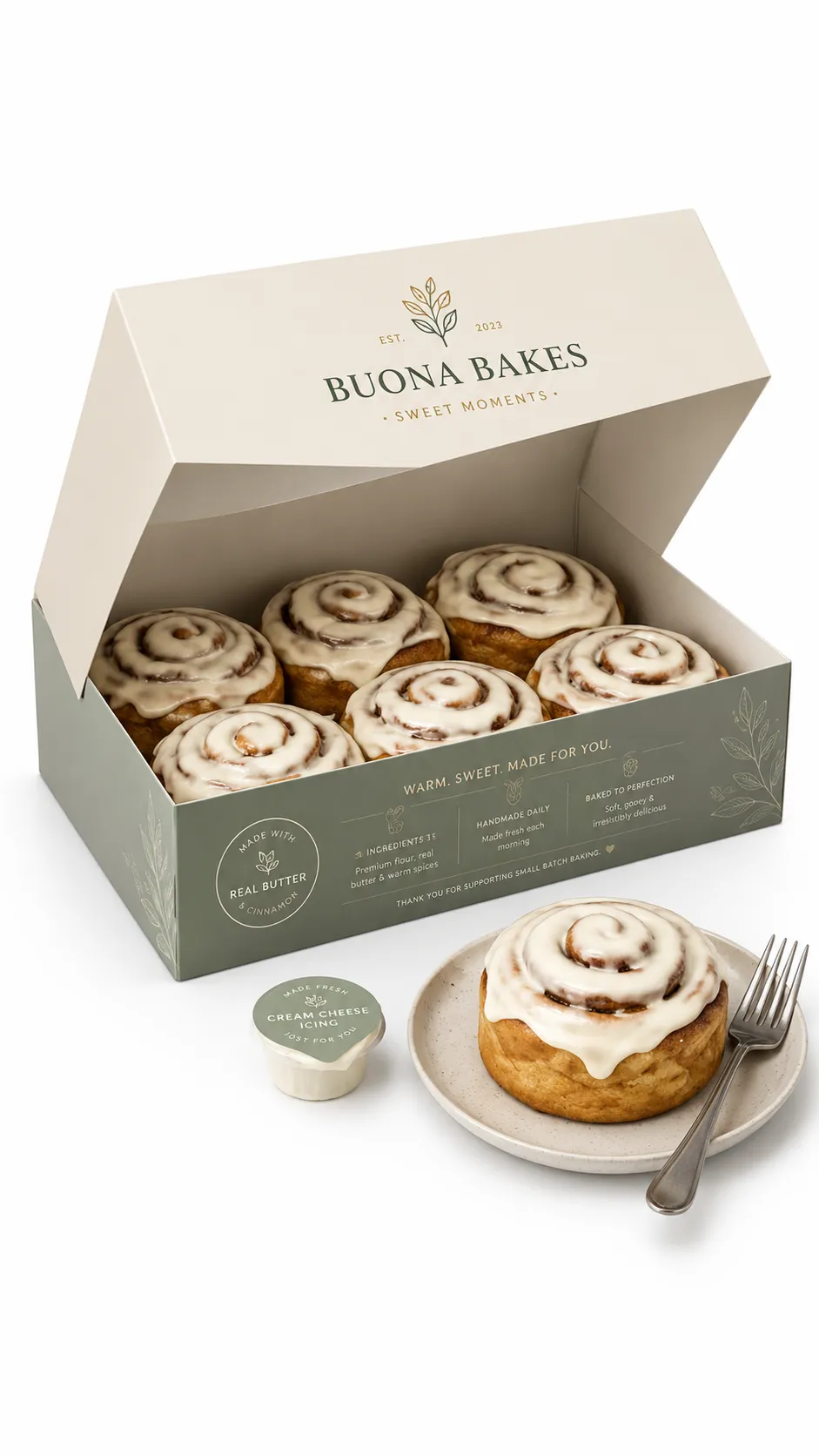 Cinnamon Roll Packaging